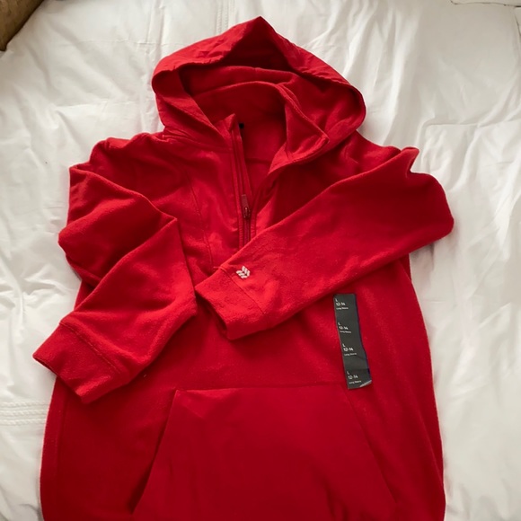 Boys quarter zip long sleeved light fleece hoodie - Picture 1 of 8